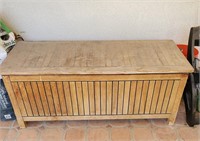 Wood Storge Trunk With Contents