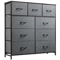 WLIVE 9 Drawer Dresser  Fabric Storage Tower for