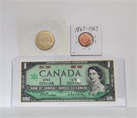 Montreal Expo 67 Banknote & Medal Set