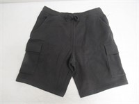 Essentials Men's MD Fleece Cargo Short, Black,