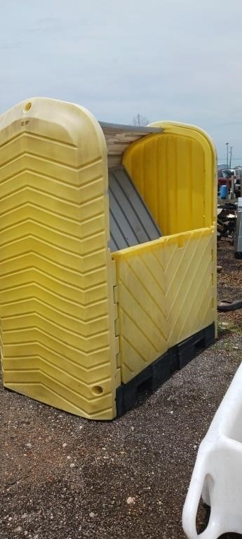 YELLOW OUTDOOR PLASTIC STORAGE CONTAINER