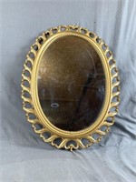Oval Gold Frame Mirror