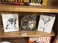 STEELERS COMMEMORATIVE CLOCK & SKETCHES 6 INCHES