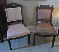 Pair of Victorian Upholstered Parlour Chairs