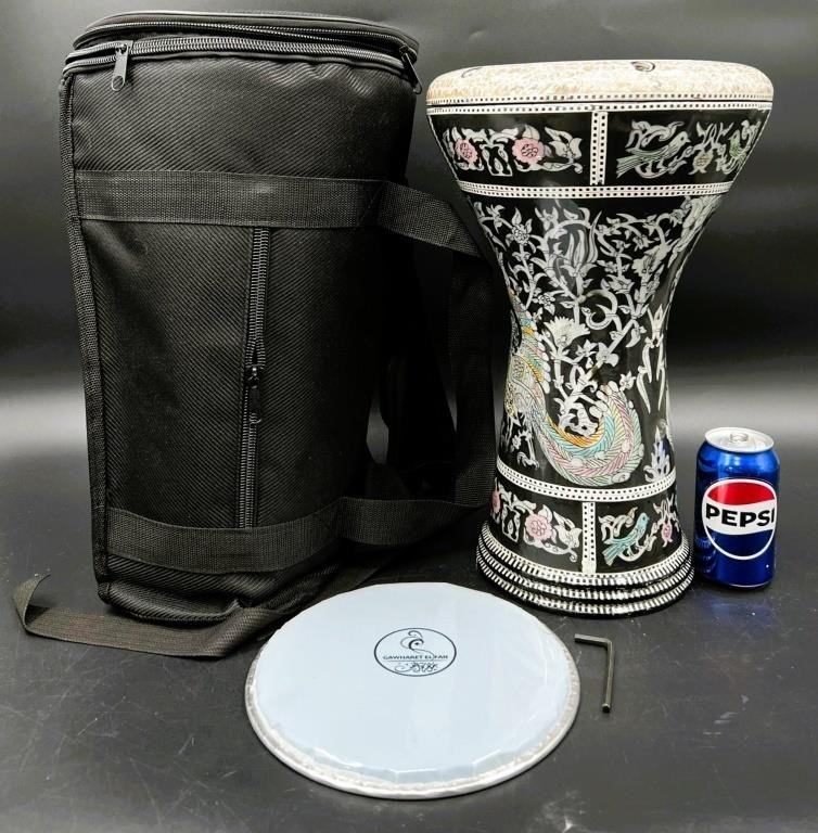 17" MOP Inlaid Drum Darbuka Tabla Doumbek Gawharet