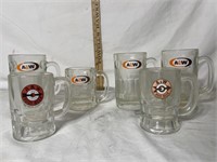 (6) A&W Glass Mugs