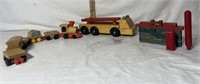 Wooden Playskool Fire Truck, Train-Set