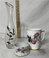 Royal Windsor Matching Cup & Smaller Cup w/ Flower