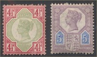 GREAT BRITAIN #117 & #118 MINT FINE-VF NG H