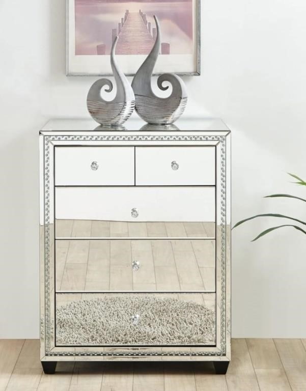 Crystal Cabinet 40.5" Cabinet, Clear Mirror/crysta