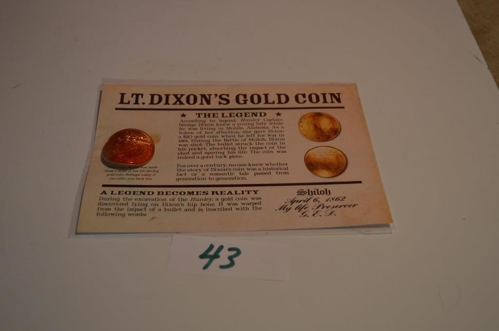 Lt. Dixon's Gold Coin Replica