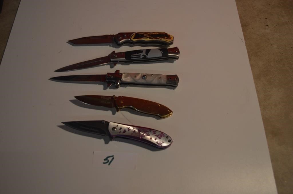 Lot of 5 Lockback Knives