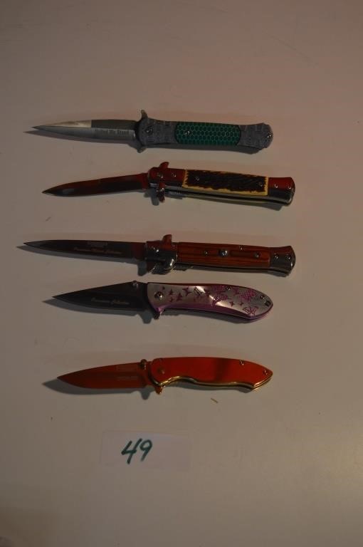 Lot of 5 Lockback Knives