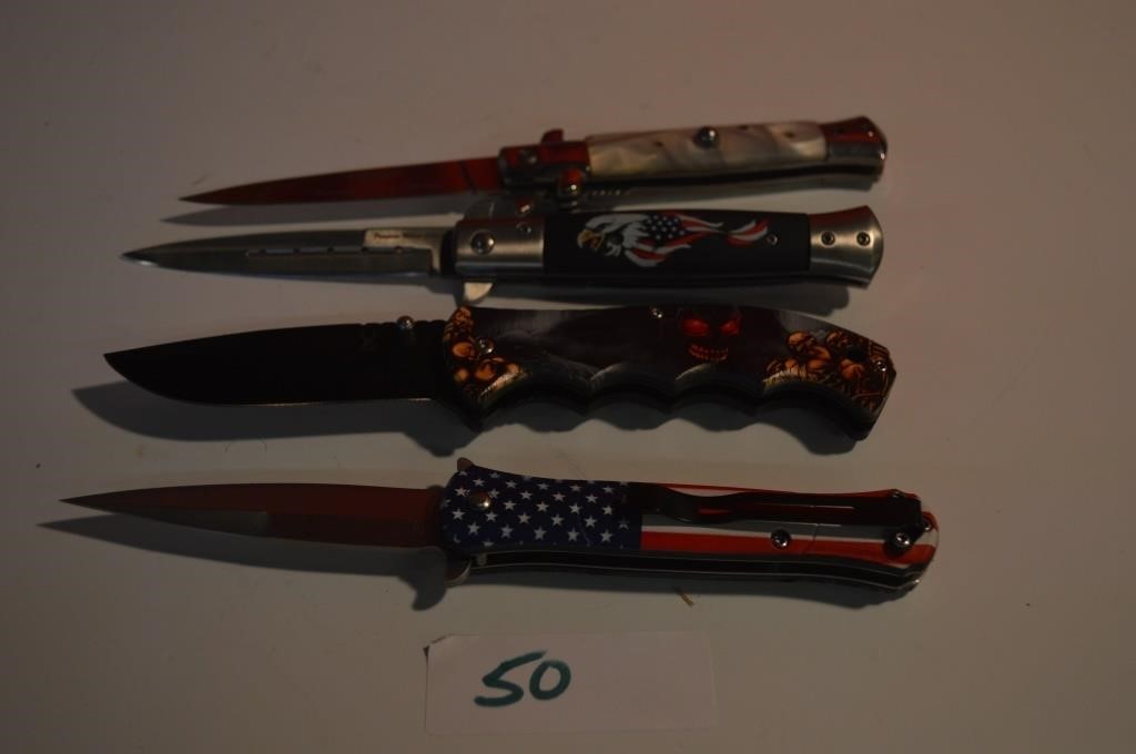 Lot of 4 Lockback Knives