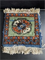 Vintage mini Turkish style square rug