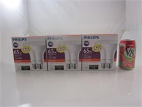 3 boites d'ampoules Philips 65w