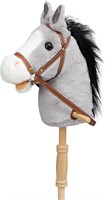 HollyHOME Stick Horse  Grey  36 Inches