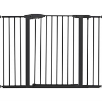 Black extra wide baby gate - used