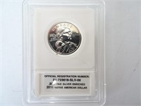 Silver Plated Native American Dollar