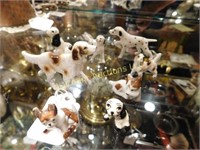 8 small porcelain dogs, Japan