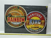 preston & stratford flour keg labels, circa 1915