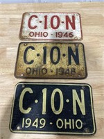 2940s Ohio plates matching nos