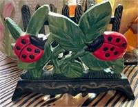 Ladybug Napkin Holder Cast Iron