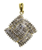 Cushion Cut 1/2 ct Diamond Pendant