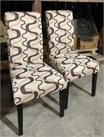 2 Upholstered Dining Chairs. NO SHIPPING. *LY