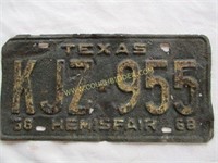 1968 Texas Hemisphere license plate