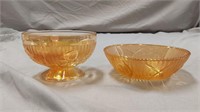 Jeanette Iris Herringbone Marigold bowls