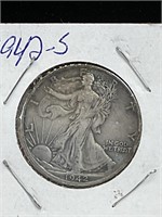 1942 s Walking liberty half dollar