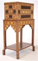 Oriental Style Chest on Stand w/ Marquetry & Inlay