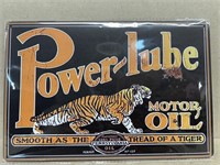 Power lube motor oil advertising sign newer