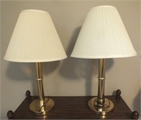 2 BRASS TABLE LAMPS