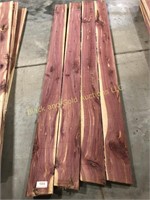 Lot of Four Rough Sawn Cedar Boards