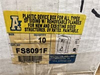 15 plastic device boxes