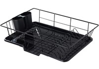 Space-Saving 3-Piece Dish Drainer Rack Set with