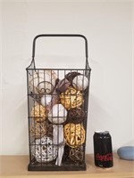 Farmhouse Basket with Vase Filler Balls
