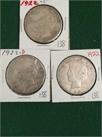 3- Silver Peace Dollars