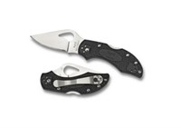 Spyderco Black Frn Leaf Satin Plain Robin Knife