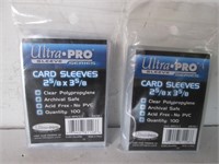 2X PACK OF 100 ULTRA PRO SPORT CARD SLEEVES
