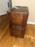 Antique Oak Stack Filing Cabinet. Needs some
