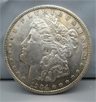 1904-O Morgan silver dollar.