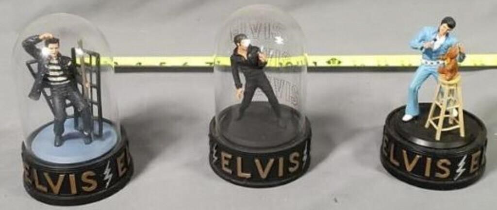 3 Collectible Elvis Presley Music Boxes,