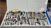 58 pieces various vintage silverplate flatware