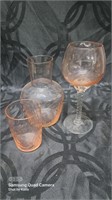 Jeanette carafe and glasses pink