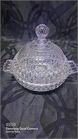 Beautiful crystal covered candy dish