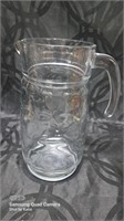 Heavy glass pitcher