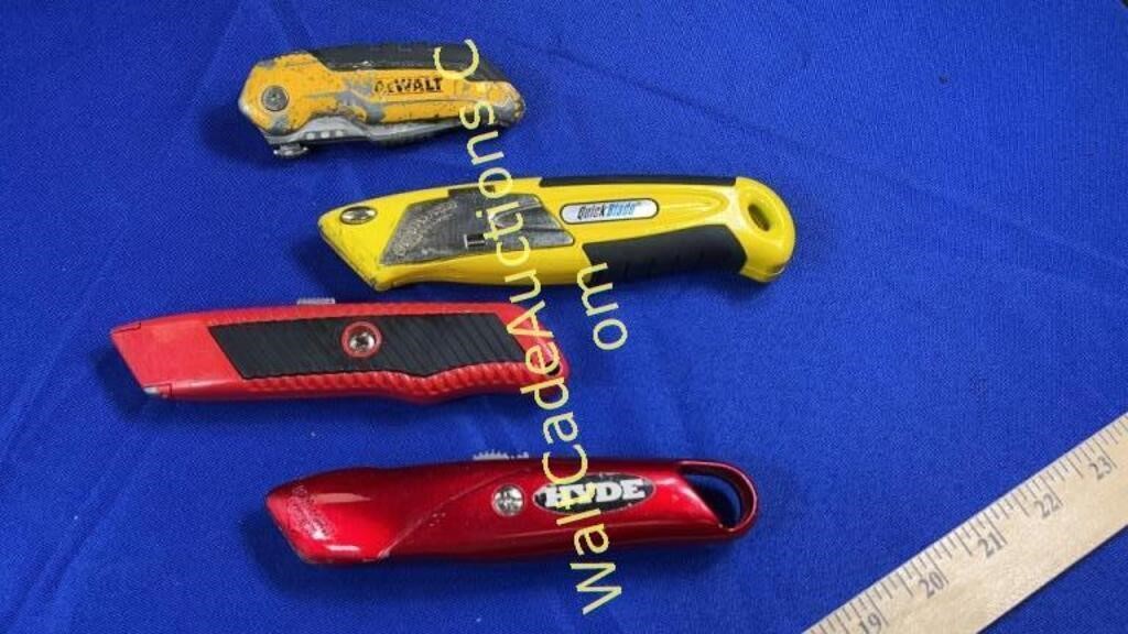Razor Blade Box Cutters Mixed Brands Lot Of 4